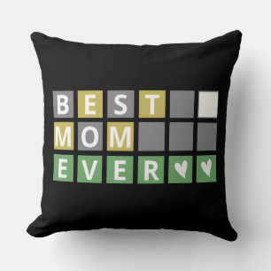 Coussin Funny Best Mom Ever - Wordle Mom