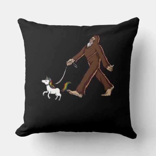 Coussin Funny Bigfoot marcher Magique Unicorne (Recto)
