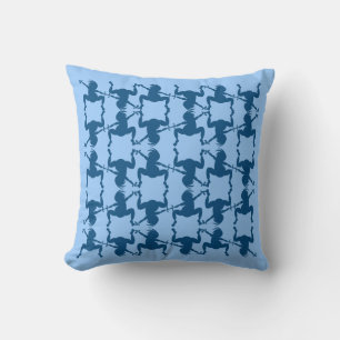 Coussin Funny Blue Dancing Kokopelli