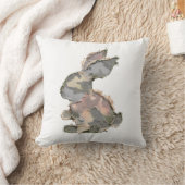 Coussin Funny Bunny Crochet Patchwork Camo Rabbit Happy Ea (Couverture)