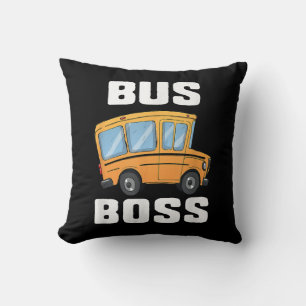 Coussin Funny Bus Boss School Bus Driver