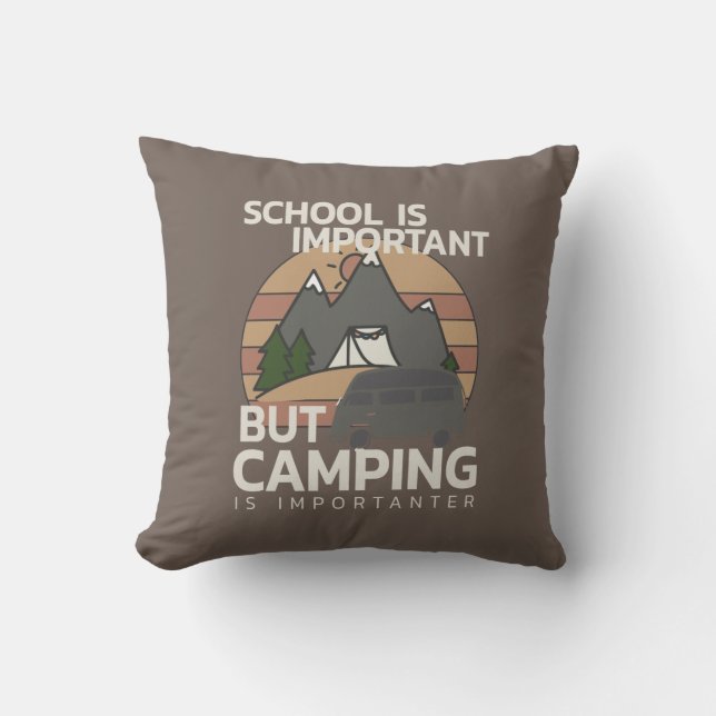 Coussin Funny Camping est important (Recto)