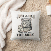 Coussin Funny Cat Dad Came Back With The Milk Vintage Shir (Couverture)