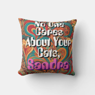 Coussin Funny Chat Personnaliser dame Personnaliser Funky