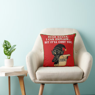 Coussin funny christmas slogan  design