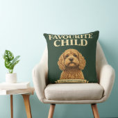 Coussin Funny Cockapoo Gift | Favourite Child (Chaise)