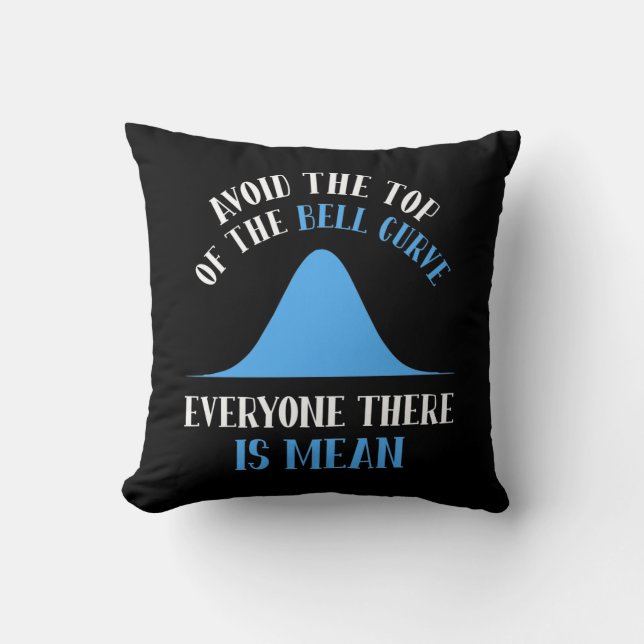 Coussin Funny Data Science Bell Curve Computer Programmer (Recto)