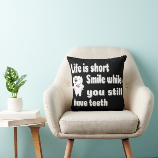 Coussin Funny Dental Quote (Chaise)