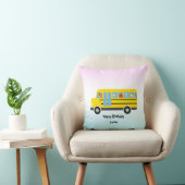 Coussin Funny DINO dinosaur School Bus garçon Anniversaire (Chaise)