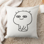 Coussin Funny Doodle Character Throw Pillow - Cute Minimal (Couverture)