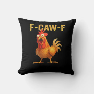 Coussin Funny F-Caw-F Chicken Créatif Décontracté