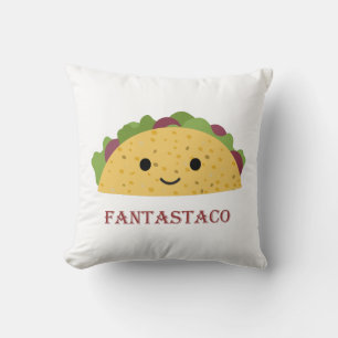 Coussin Funny Fantastaco Taco Pun Cute Kawaii Taco
