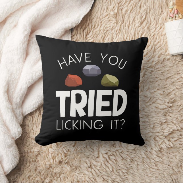 Coussin Funny Geologiste Lapidary Rock Collector Rockhound (Couverture)