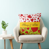 Coussin Funny Heart Motif V + votre dos. & texte (Chaise)