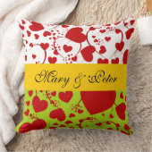 Coussin Funny Heart Motif V + votre dos. & texte (Couverture)