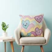 Coussin Funny laughing smiling hearts Design cushion  (Chaise)