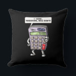 Coussin Funny Math Algebra Calculator Joke<br><div class="desc">Funny Math Algebra Calculator Joke design for math lovers.</div>