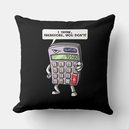 Coussin Funny Math Algebra Calculator Joke (Recto)