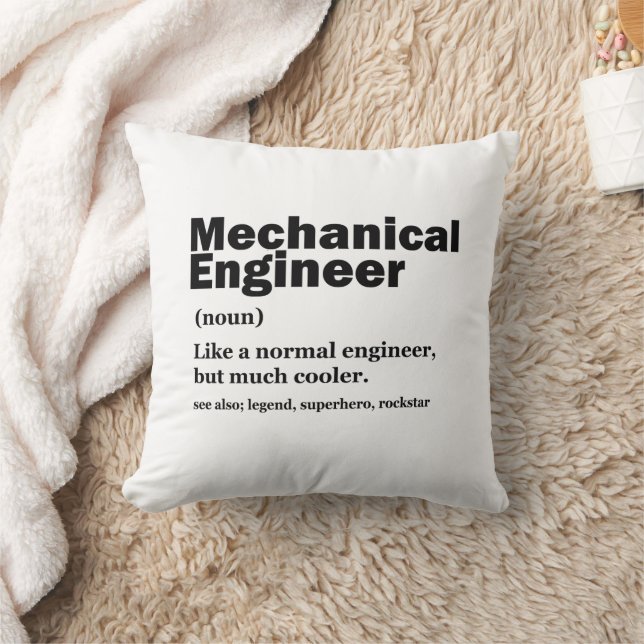 Coussin Funny Mechanical Engineer Definition Engineering (Couverture)