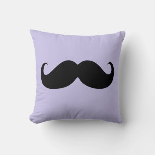 Coussin Funny Mustache noire 3