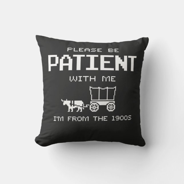 Coussin Funny Old-Soul Vintage Wagon Meme Design (Recto)
