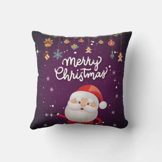 Coussin Funny Père Noël Joyeux Noël 2022 (Verso)