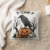 Coussin Funny Raven, F-Caw-F, Skull Raven, Gothic Crow (Couverture)