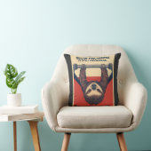 Coussin Funny Sloth Gym Motivation Poster - Slow Progress  (Chaise)