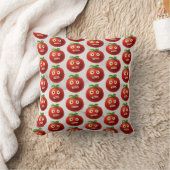 Coussin Funny Tomato Motif - Cartoon Vegetable Art (Couverture)