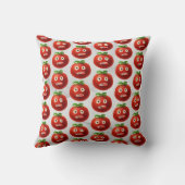 Coussin Funny Tomato Motif - Cartoon Vegetable Art (Verso)