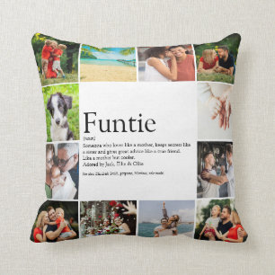 Coussin Funtie Tante Tante Définition Collage Photo