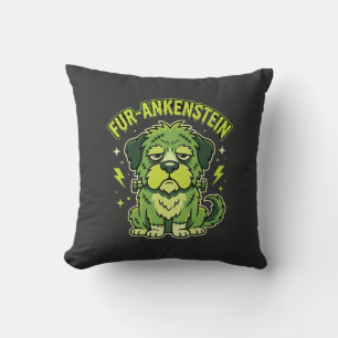 Coussin Fur-Ankenstein Drôle de Frankenstein Chien Hallowe