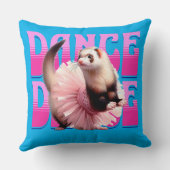 Coussin Furet drôle en tutu qui danse (Verso)
