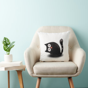 Coussin Furry funy chat noir