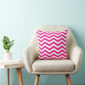 Coussin Fuschia chic de Chevron | (Chaise)