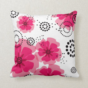 Coussin Fuschia des pavots   de poivre