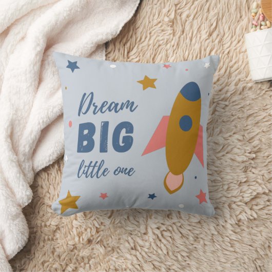 Coussin Fusée illustrée couleur pour enfants (Couverture)