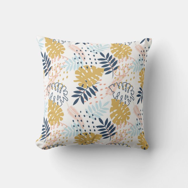 Coussin Fusion de feuillage tropical (Recto)
