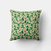 Coussin Fusion de motifs festifs verts et dorés pailletés (Verso)