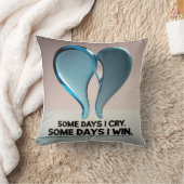 Coussin Fusionner les coeurs et les larmes : Union 3D d'ém (Couverture)