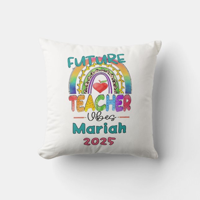 Coussin Futur Enseignant Personnalisé  (Recto)