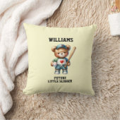 Coussin Futur joueur de baseball Ourson Mignon (Couverture)