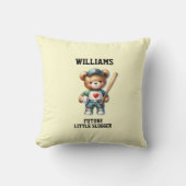 Coussin Futur joueur de baseball Ourson Mignon (Recto)
