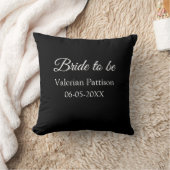 Coussin Futur mariée nom date noir blanc enterrement de vi (Couverture)