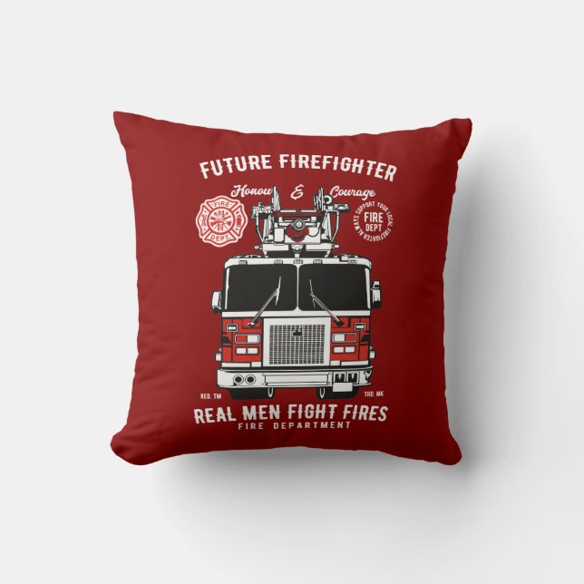 Coussin Futur moteur de camion de pompiers de cadeaux de (Recto)
