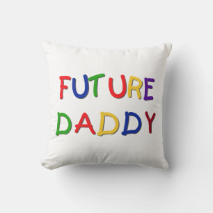 Coussin Futur papa couleurs primaires T-shirts et cadeaux