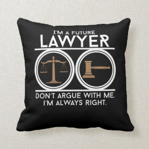 Coussin Futur stu d'avocat d'étudiant d'étudiant en droi
