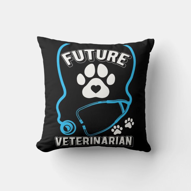 Coussin Futur Vétérinaire Stethoscope Drôle (Recto)