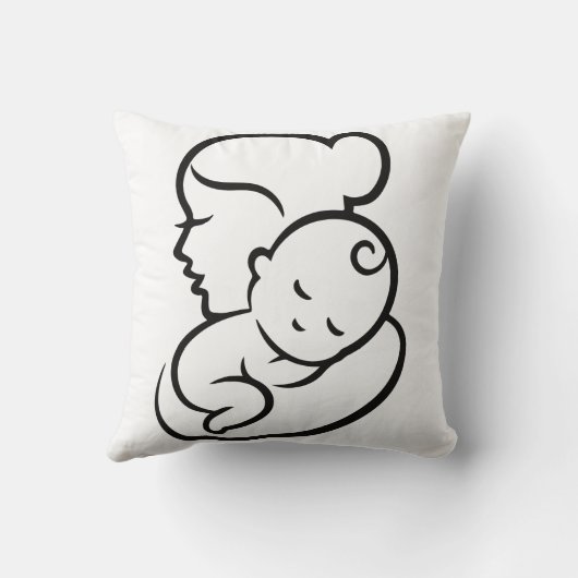 Coussin Future Maman délicate pour la première fois Estimé (Verso)