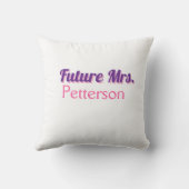 Coussin Future Mme ajouter nommariée mariage enterrement d (Verso)